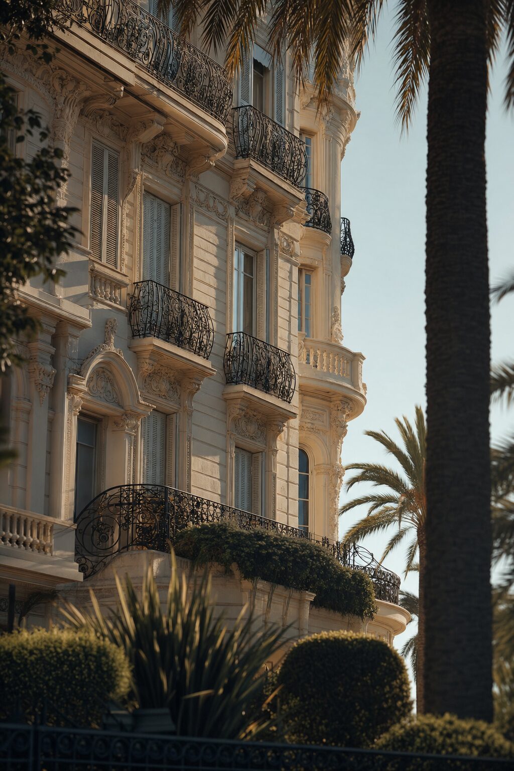 Façade d'un immeuble Belle Époque sur la Côte d'Azur